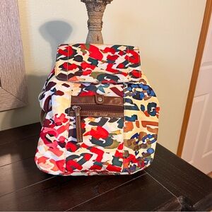 Nine West Colorful Abstract Print Backpack